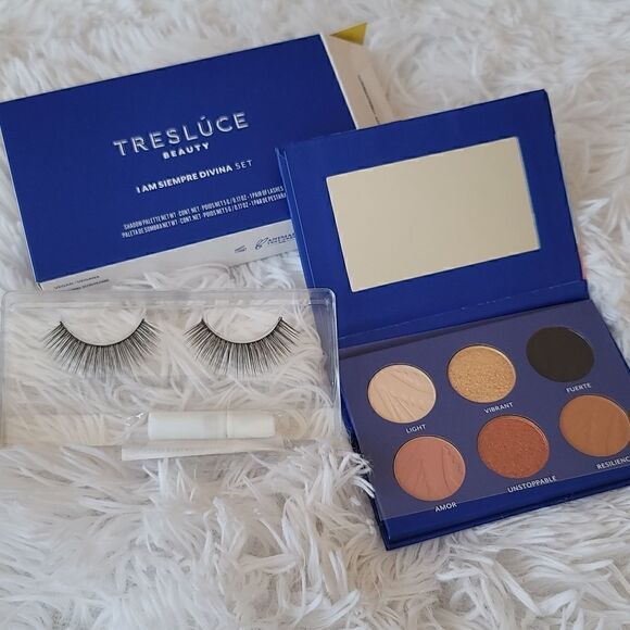 Tresluce Beauty Bundle - Eyeshadow Palette, Eyelashes & Brush Set - Picture 2 of 5